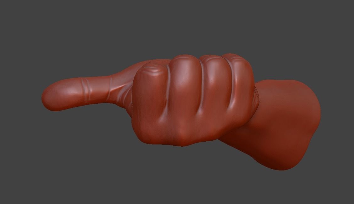 hand thumbs up  3D print model_33