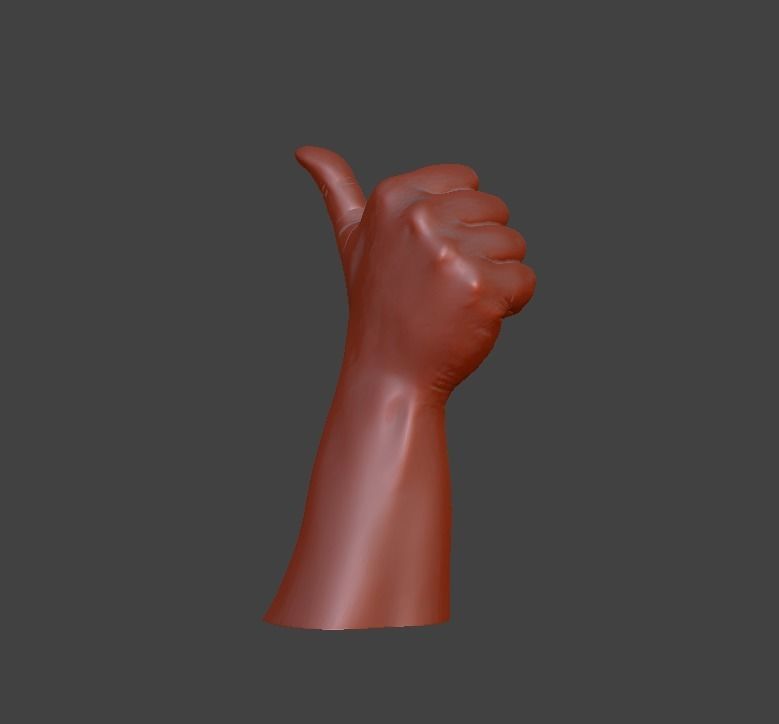 hand thumbs up  3D print model_22