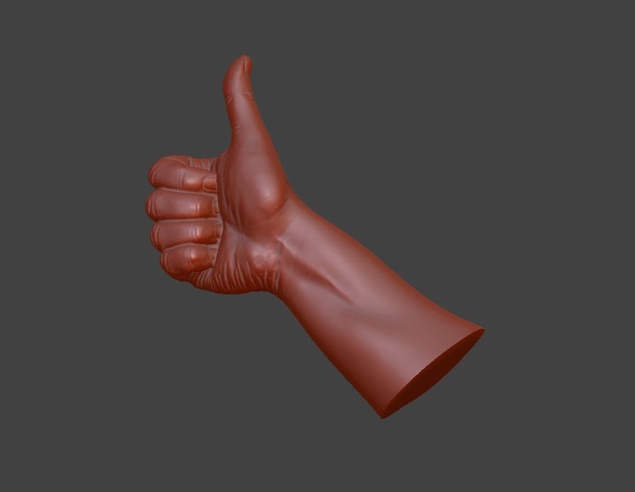 hand thumbs up  3D print model_4
