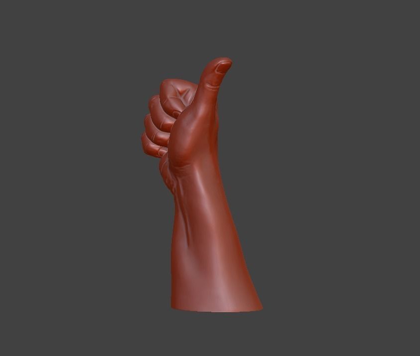 hand thumbs up  3D print model_15