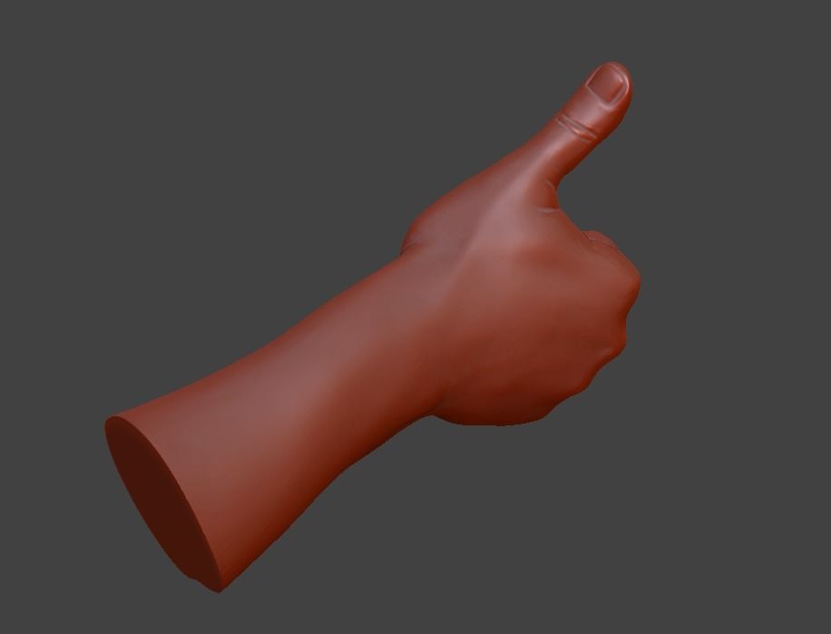 hand thumbs up  3D print model_9