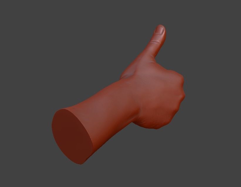hand thumbs up  3D print model_32