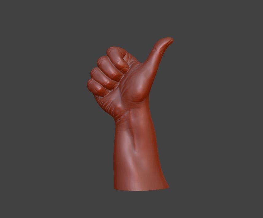 hand thumbs up  3D print model_13