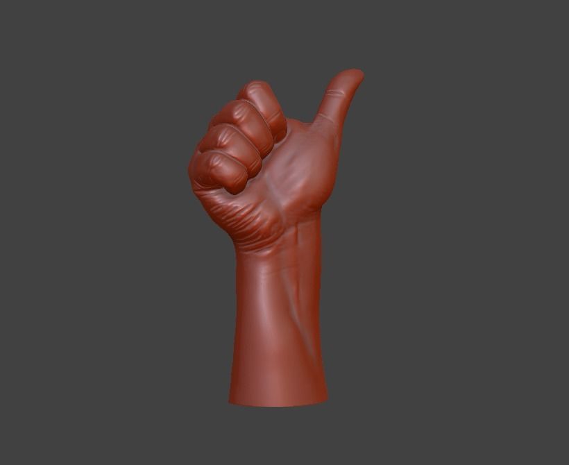 hand thumbs up  3D print model_27