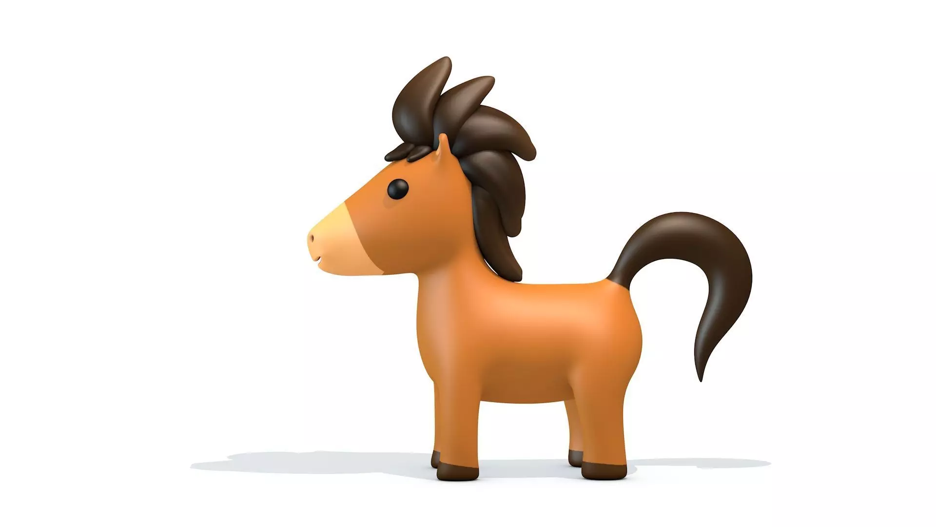 Cartoon Horse Low-poly 3D model_0