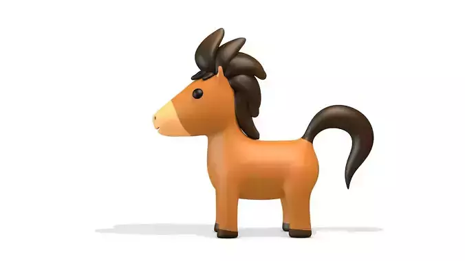 Cartoon Horse Low-poly 3D model