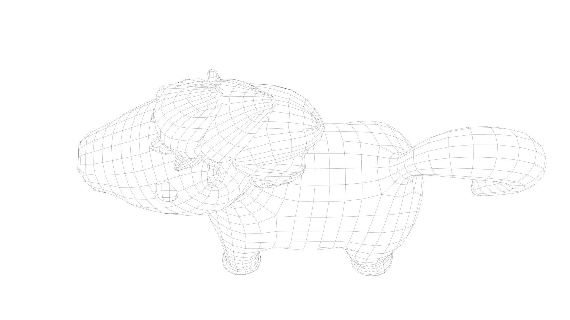 Cartoon Horse Low-poly 3D model_19