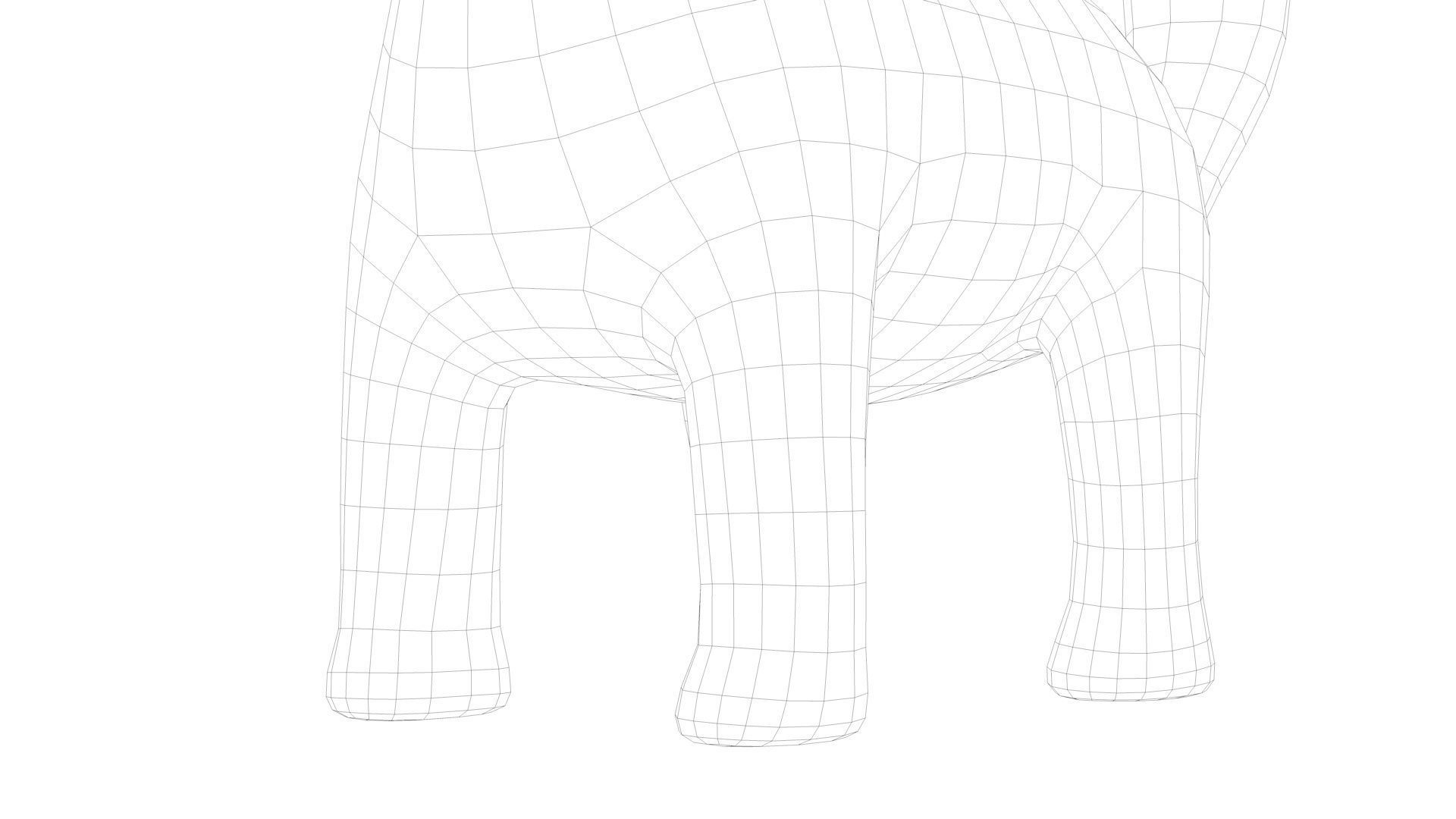 Cartoon Horse Low-poly 3D model_17