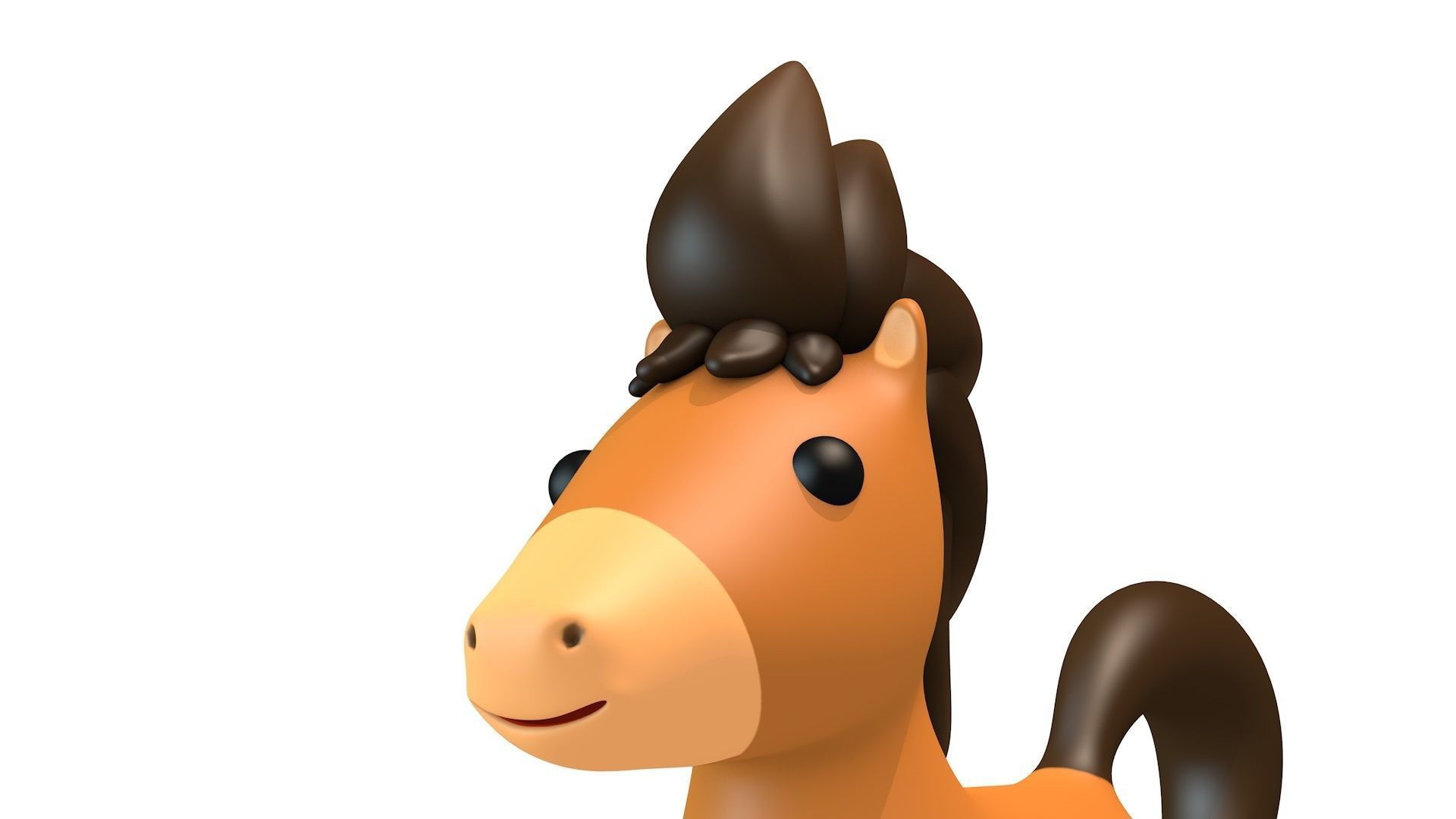 Cartoon Horse Low-poly 3D model_5