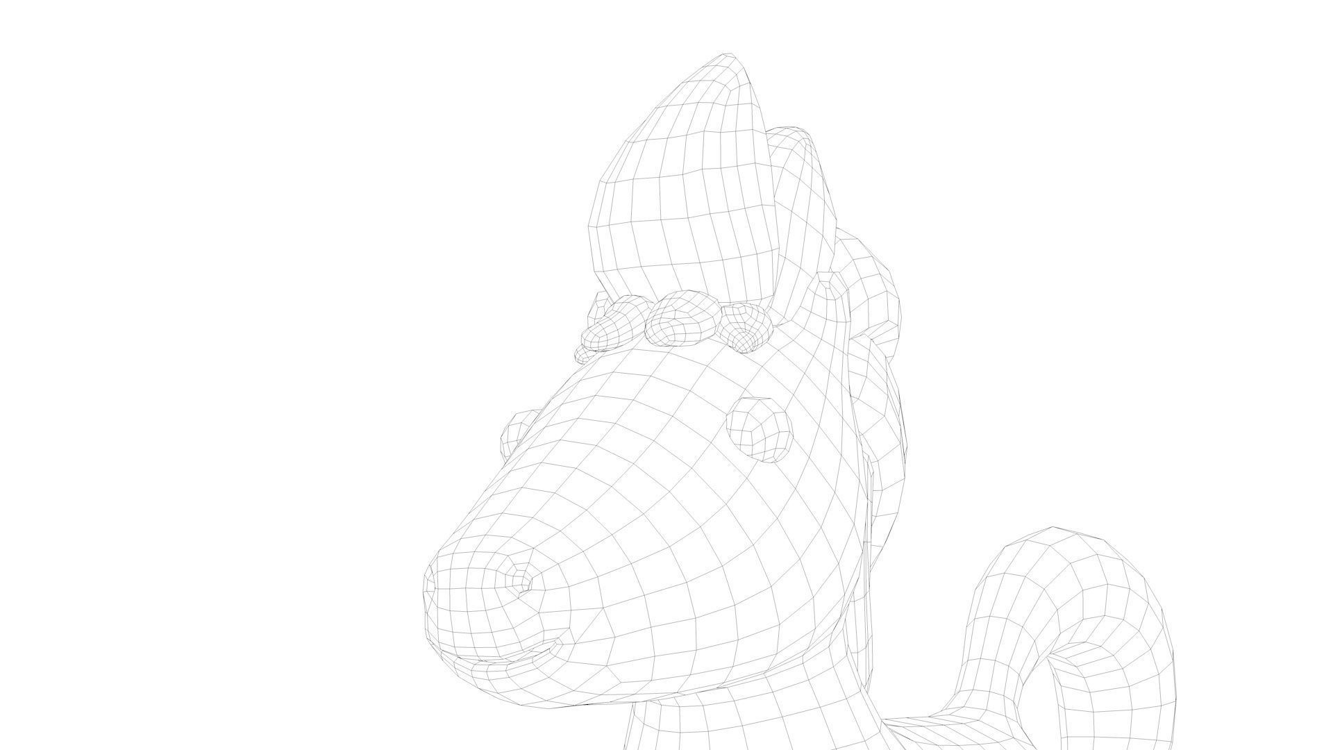 Cartoon Horse Low-poly 3D model_16