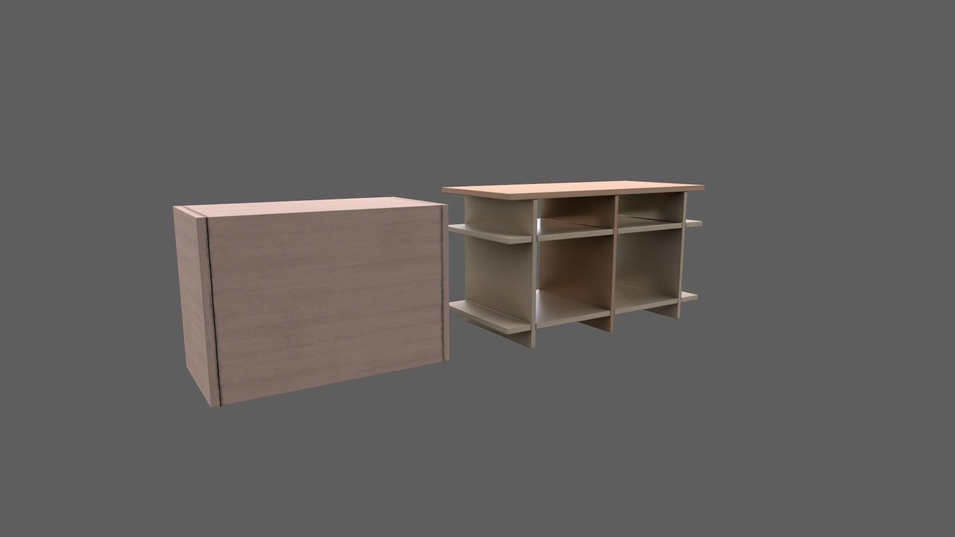 TV stands Low-poly 3D model_3