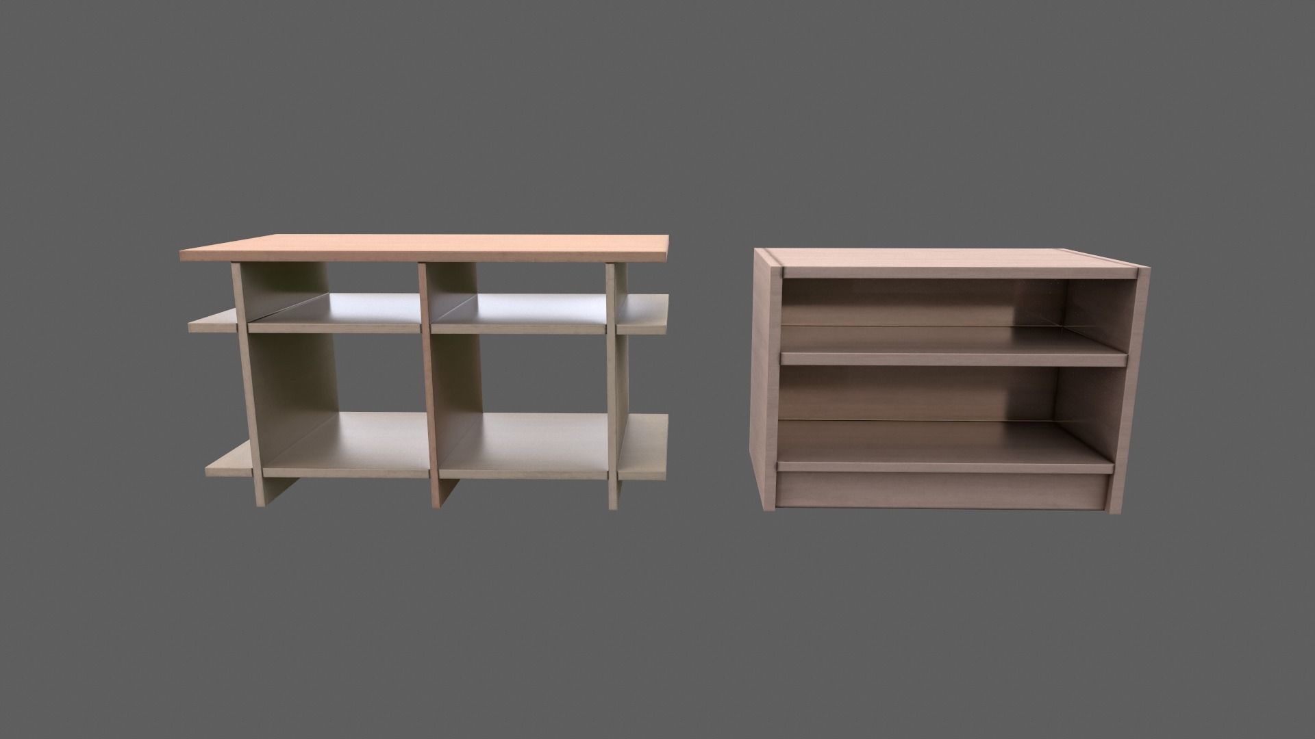 TV stands Low-poly 3D model_2