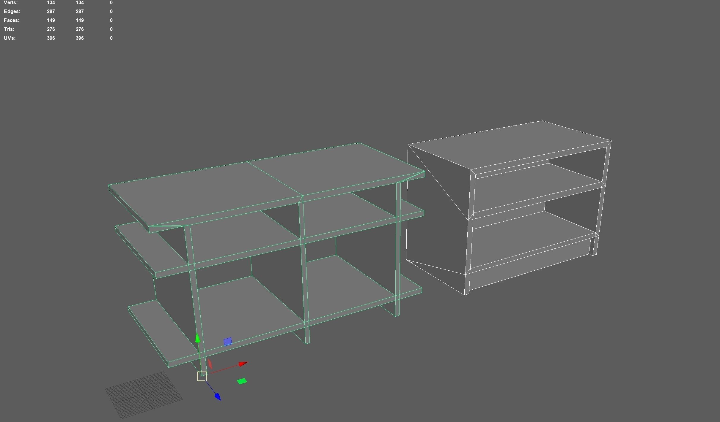 TV stands Low-poly 3D model_5
