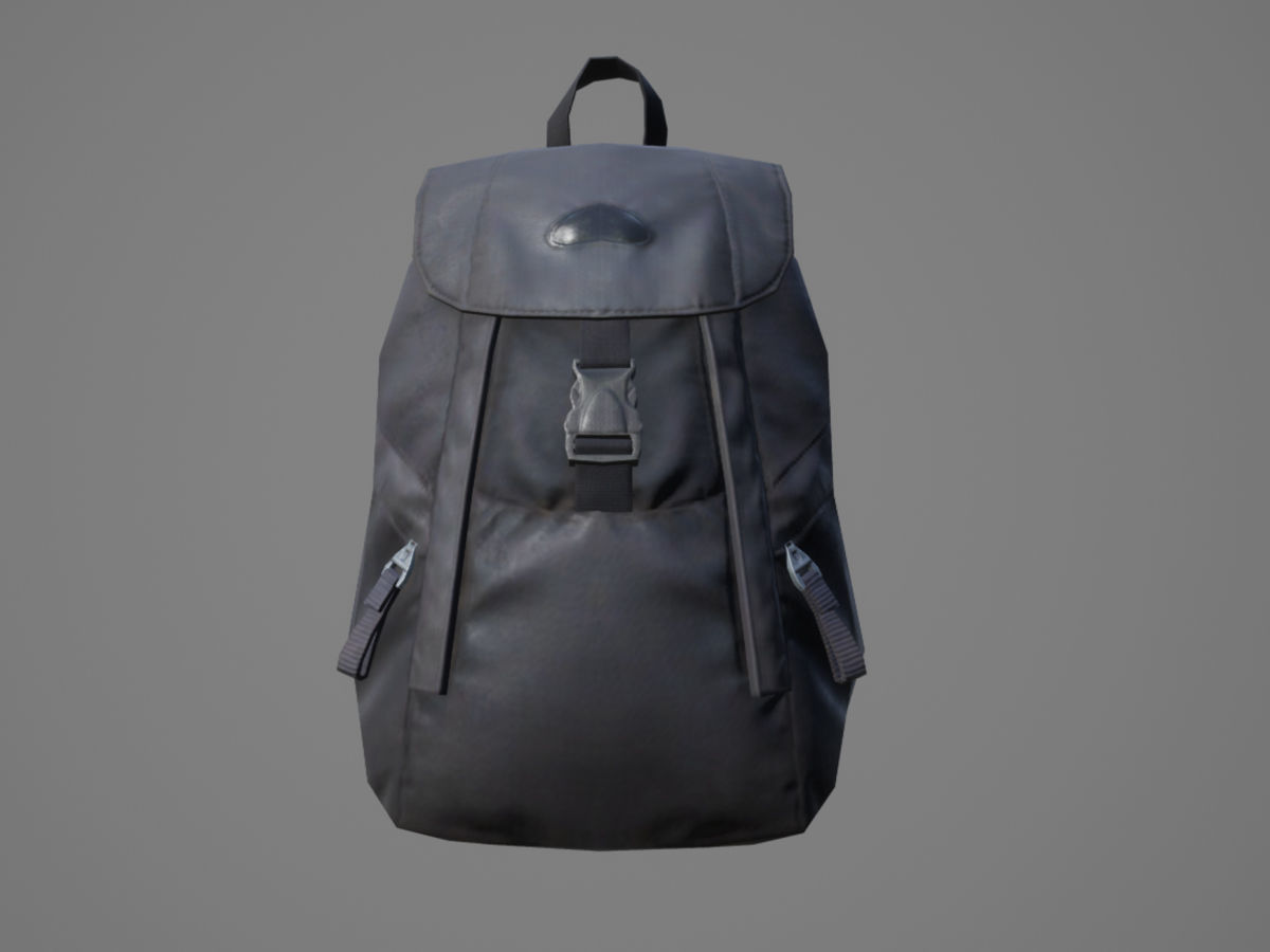 Bag Backpack 3D model 001 Low-poly 3D model_1