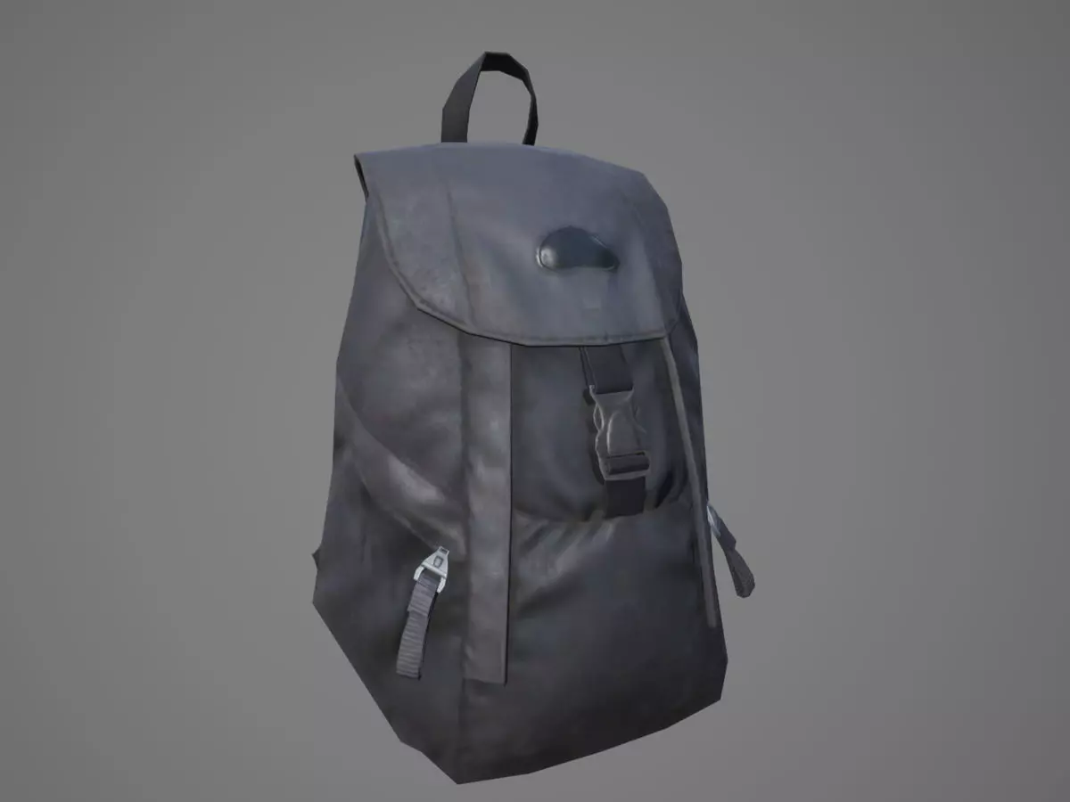 Bag Backpack 3D model 001 Low-poly 3D model_0