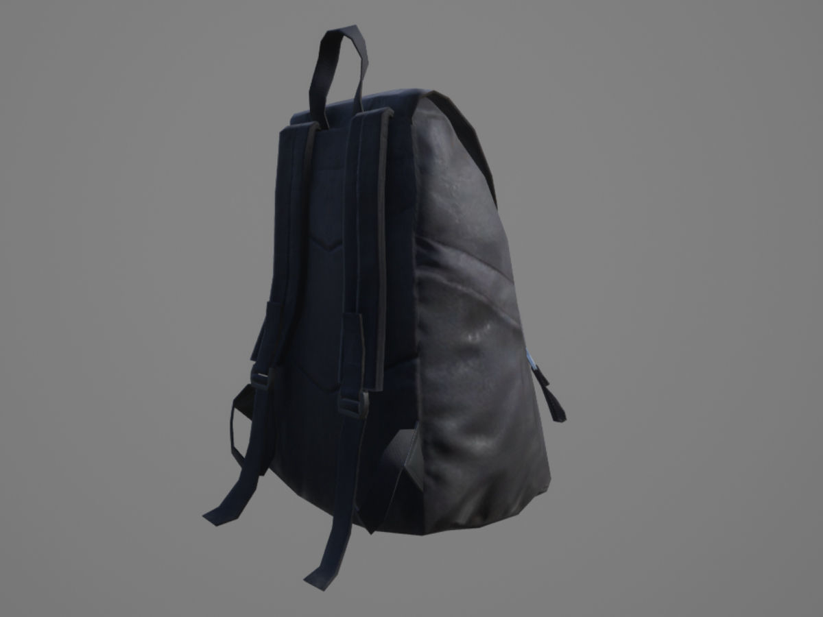 Bag Backpack 3D model 001 Low-poly 3D model_2