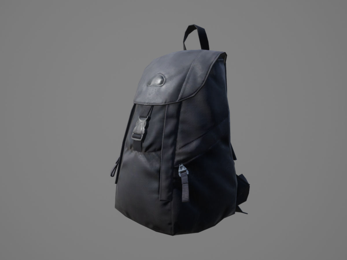 Bag Backpack 3D model 001 Low-poly 3D model_3