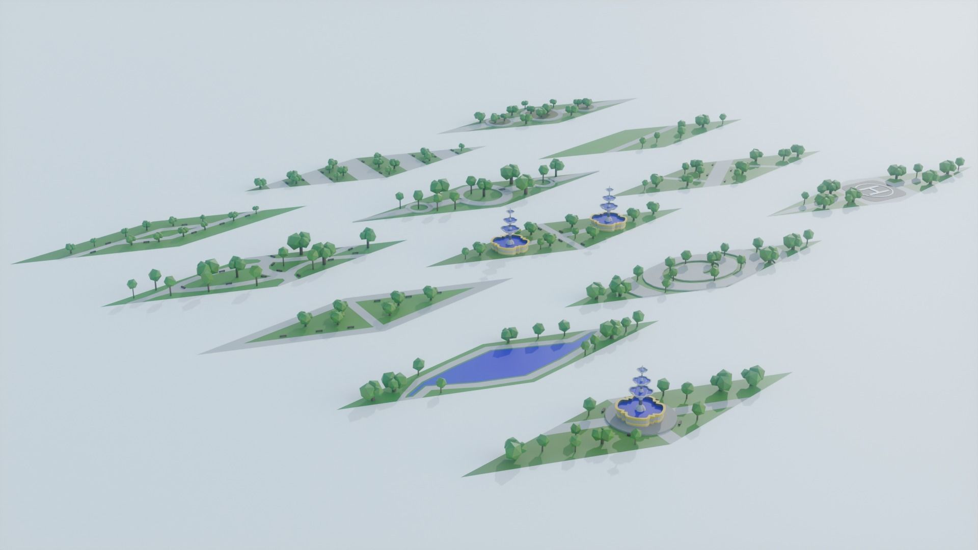 LowPoly Nature  Low-poly 3D model_3