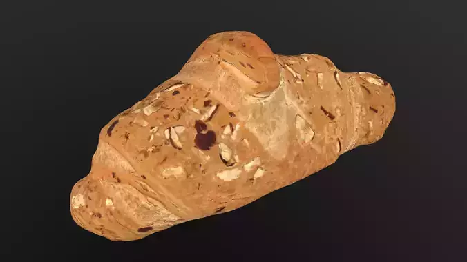 Croissant AR VR PBR  Lowpoly with game ready 3d Model Low-poly 3D model