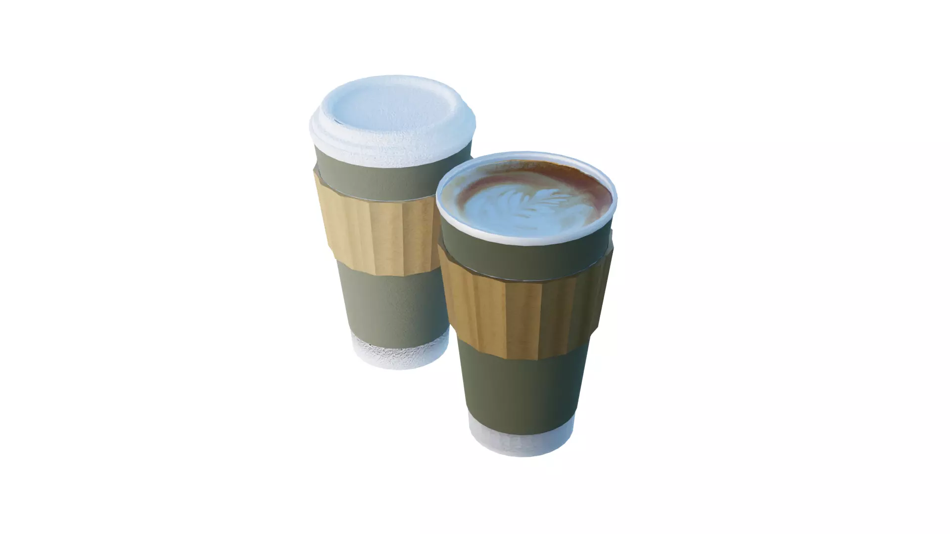 Coffee Cup realistic low poly Low-poly 3D model