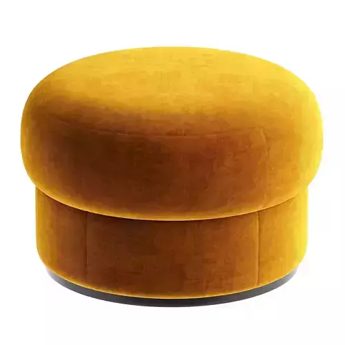 pouf square yellow