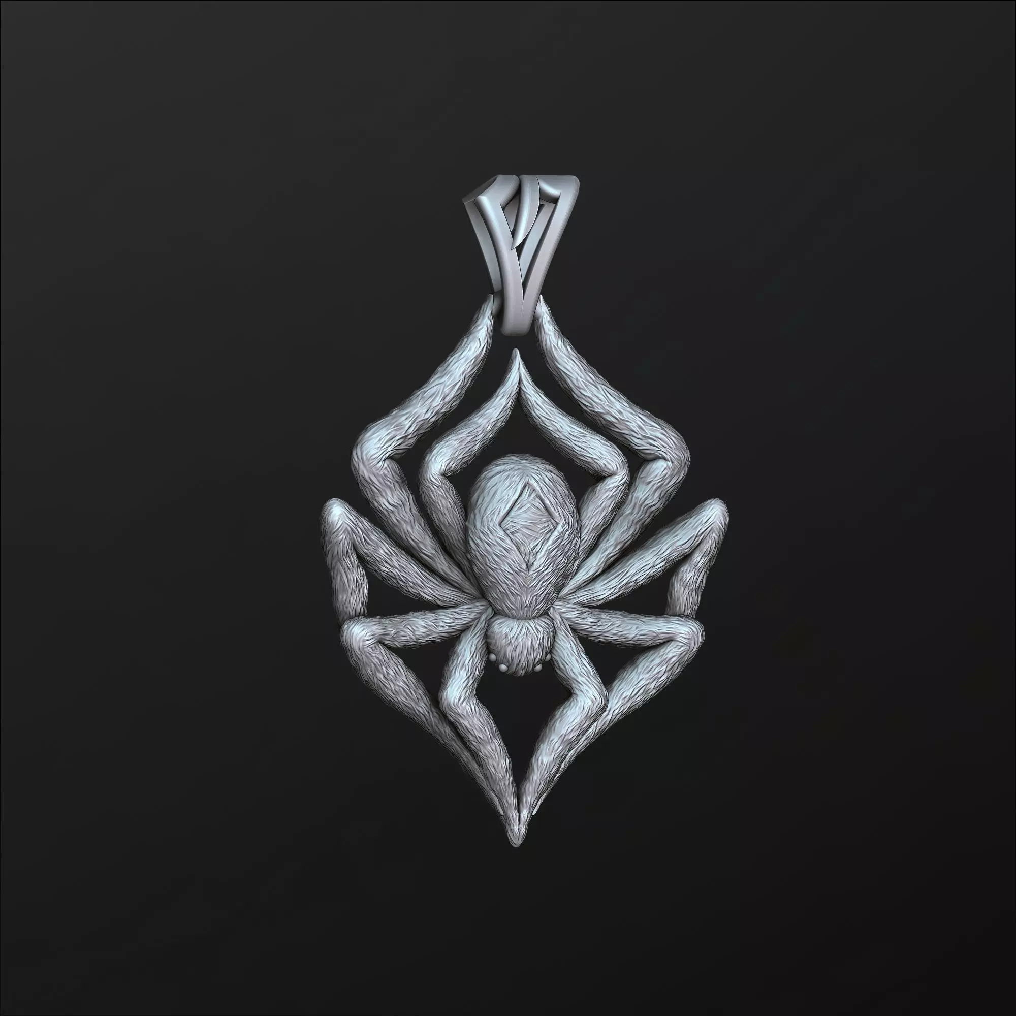 Spider Pendant 3D print model_0