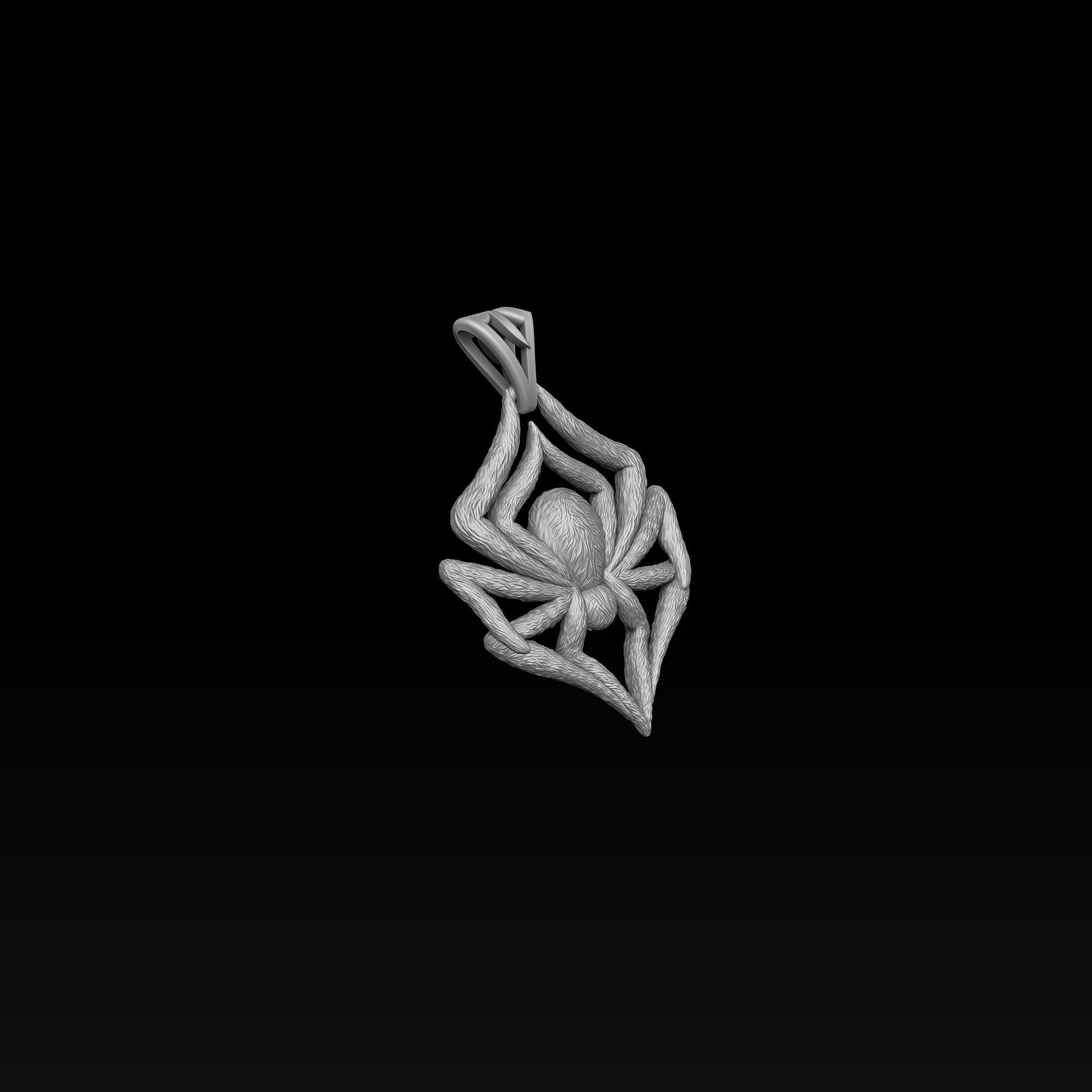 Spider Pendant 3D print model_7