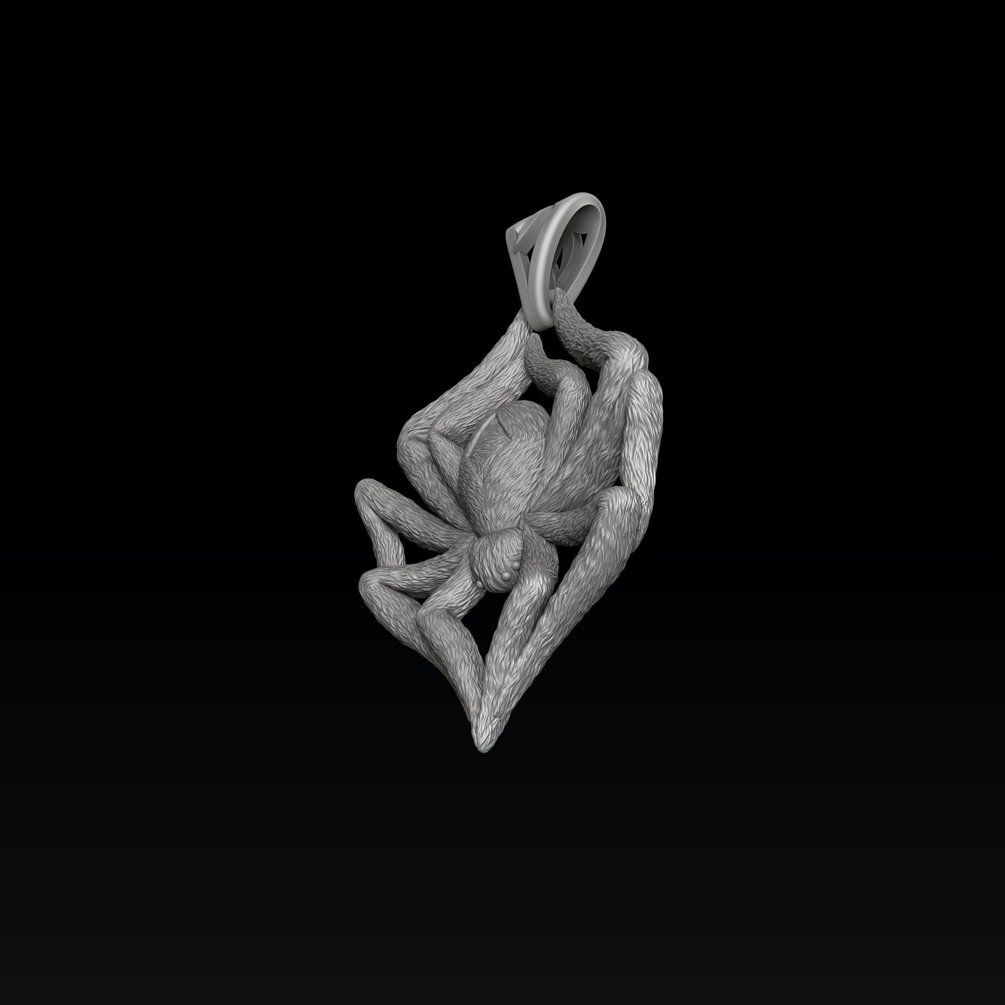Spider Pendant 3D print model_4