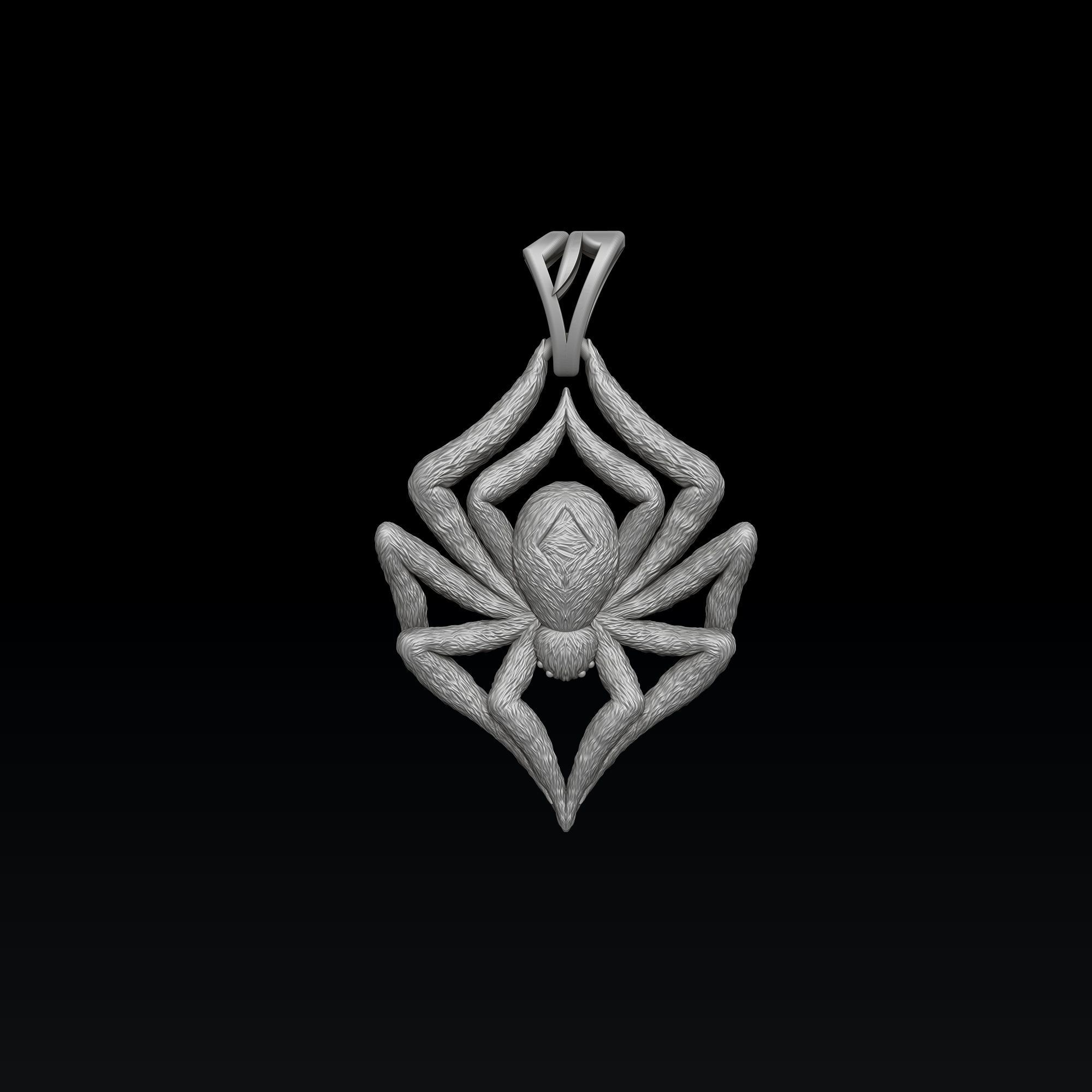 Spider Pendant 3D print model_2