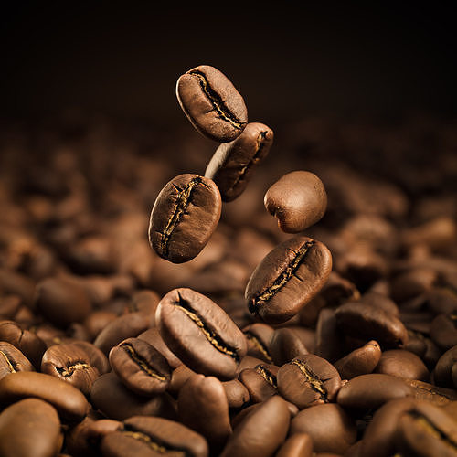 Coffee Beans Low-poly 3D model 6