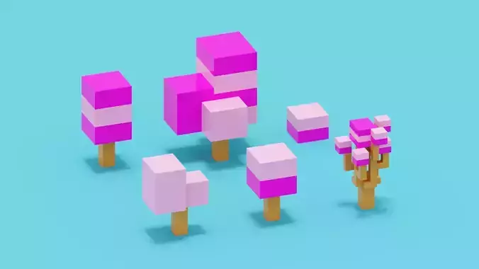 Pink Tree Set 