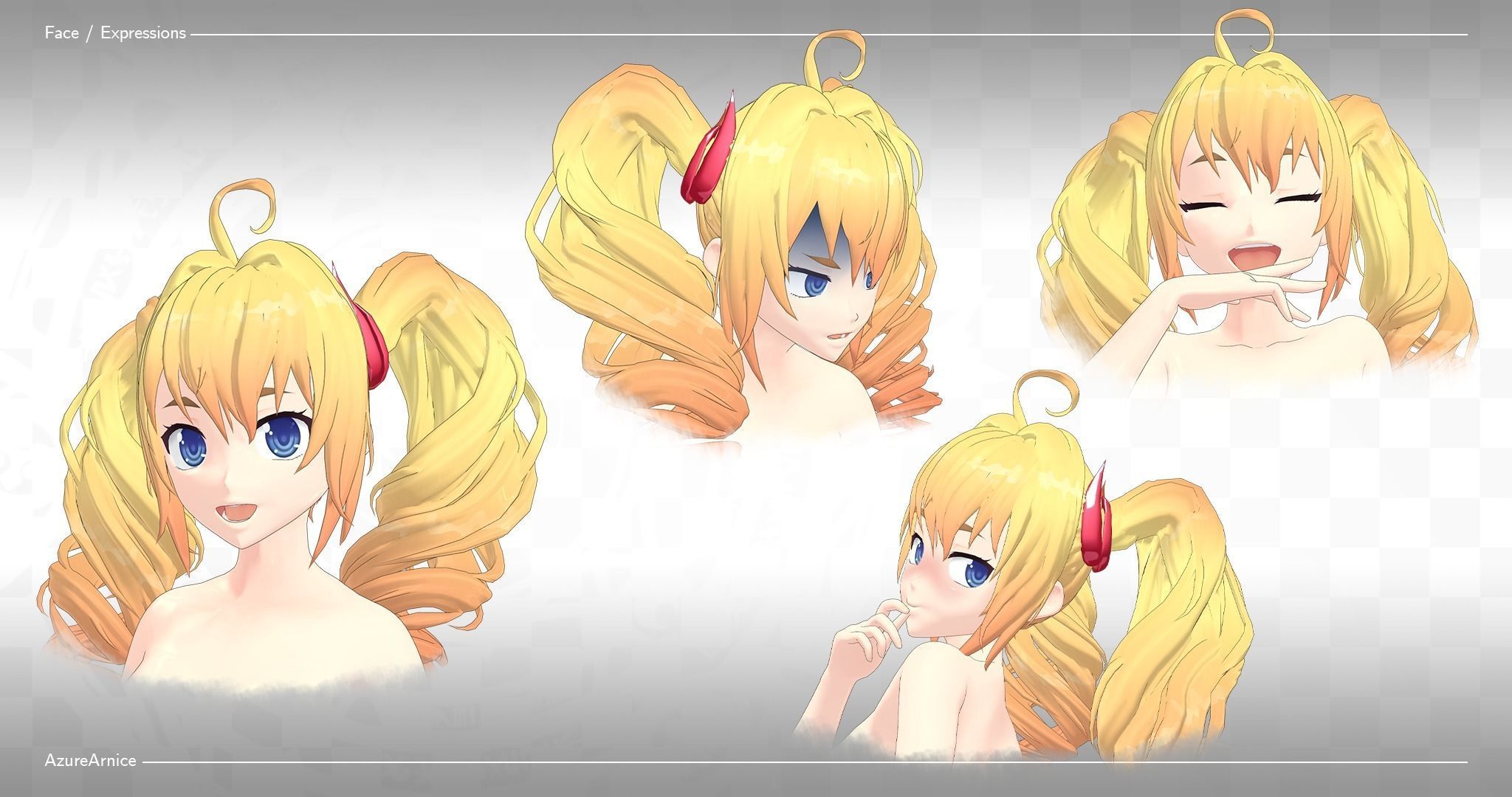 Highschool DxD - Ravel Phenex MMD Model DELUXE Low-poly 3D model_5