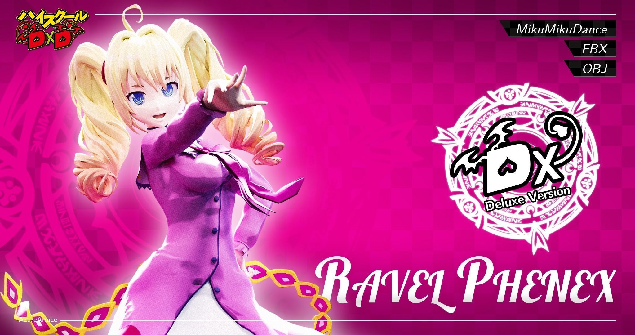 Highschool DxD - Ravel Phenex MMD Model DELUXE Low-poly 3D model_2