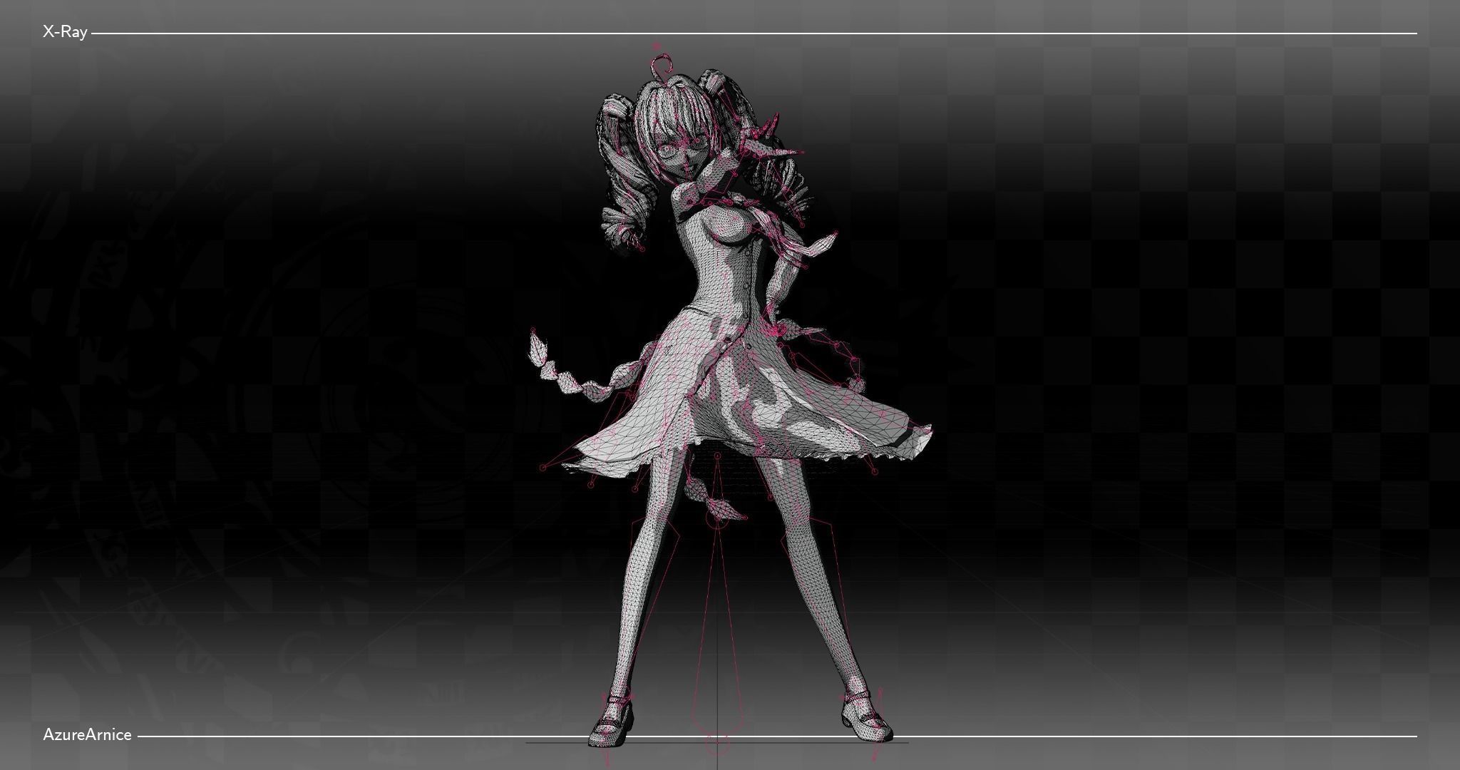 Highschool DxD - Ravel Phenex MMD Model DELUXE Low-poly 3D model_11