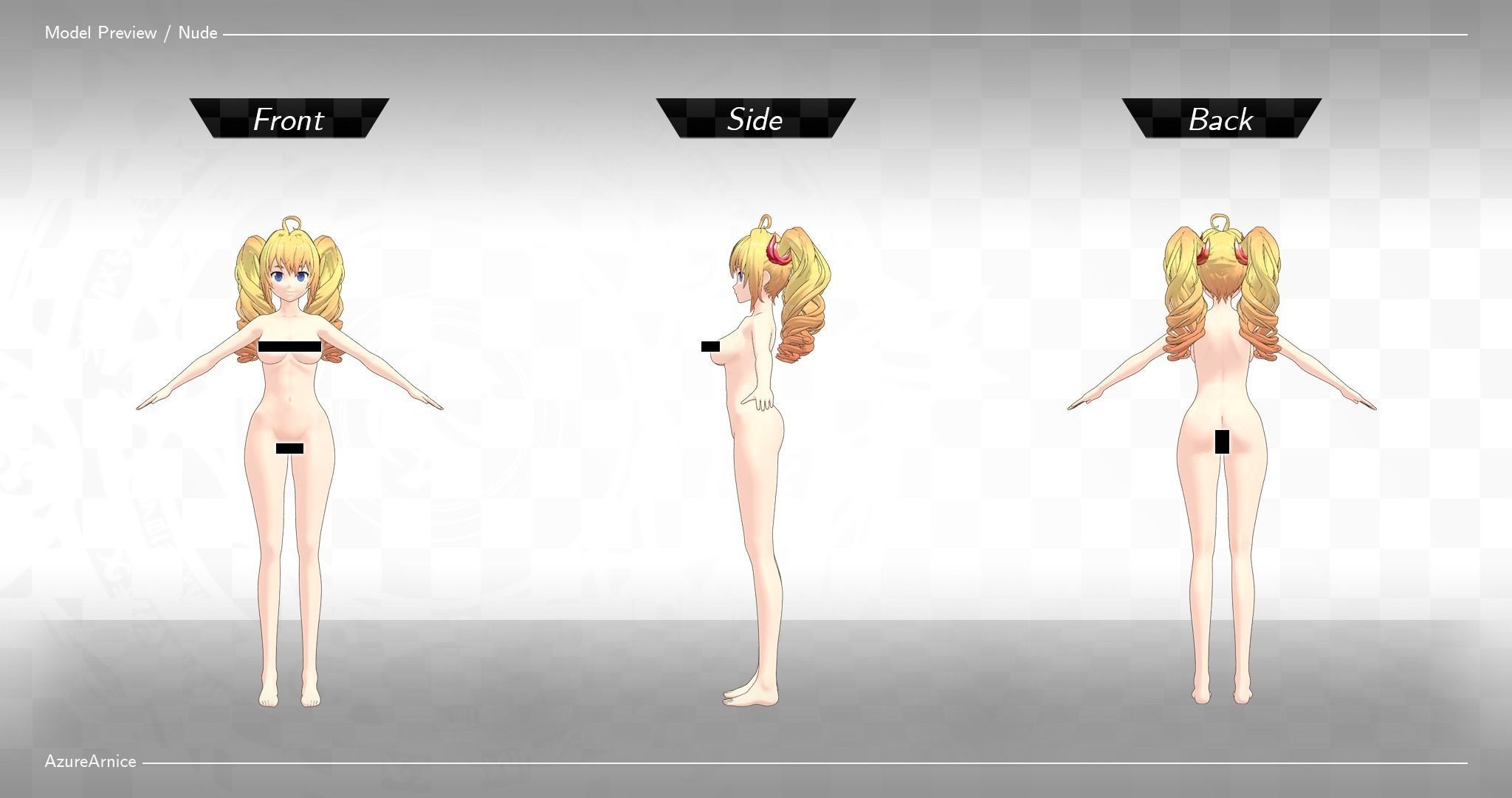 Highschool DxD - Ravel Phenex MMD Model DELUXE Low-poly 3D model_10