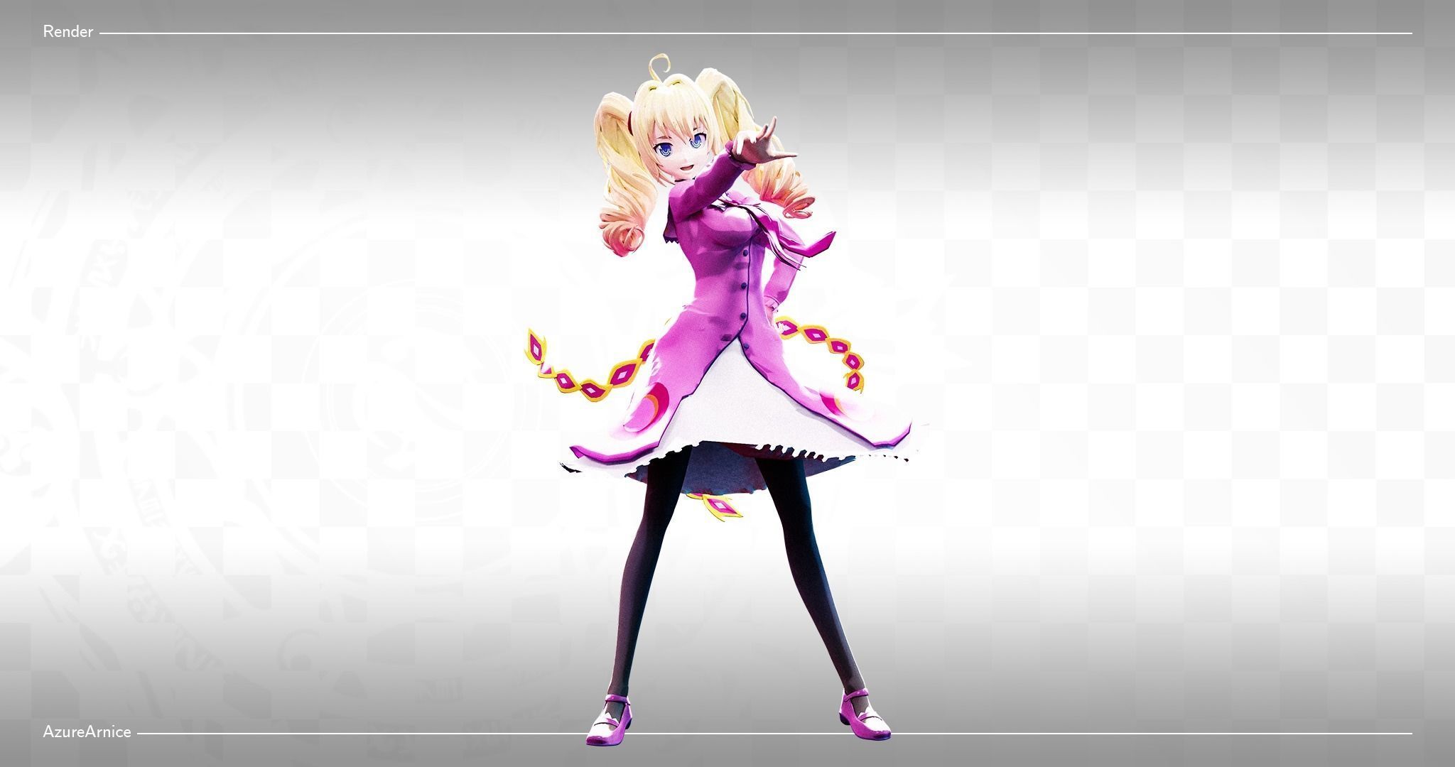 Highschool DxD - Ravel Phenex MMD Model DELUXE Low-poly 3D model_3