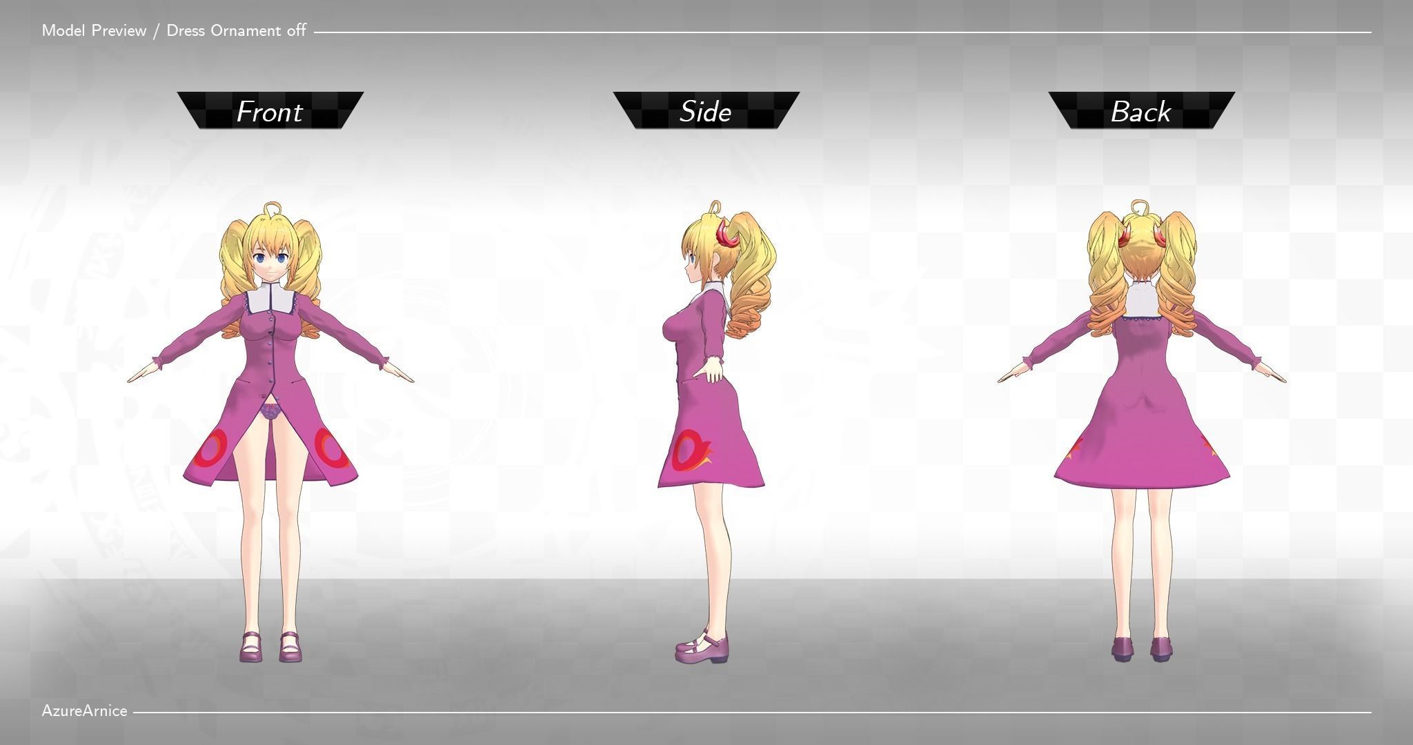 Highschool DxD - Ravel Phenex MMD Model Low-poly 3D model_7