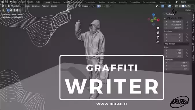 3d scan of a Graffiti Writer