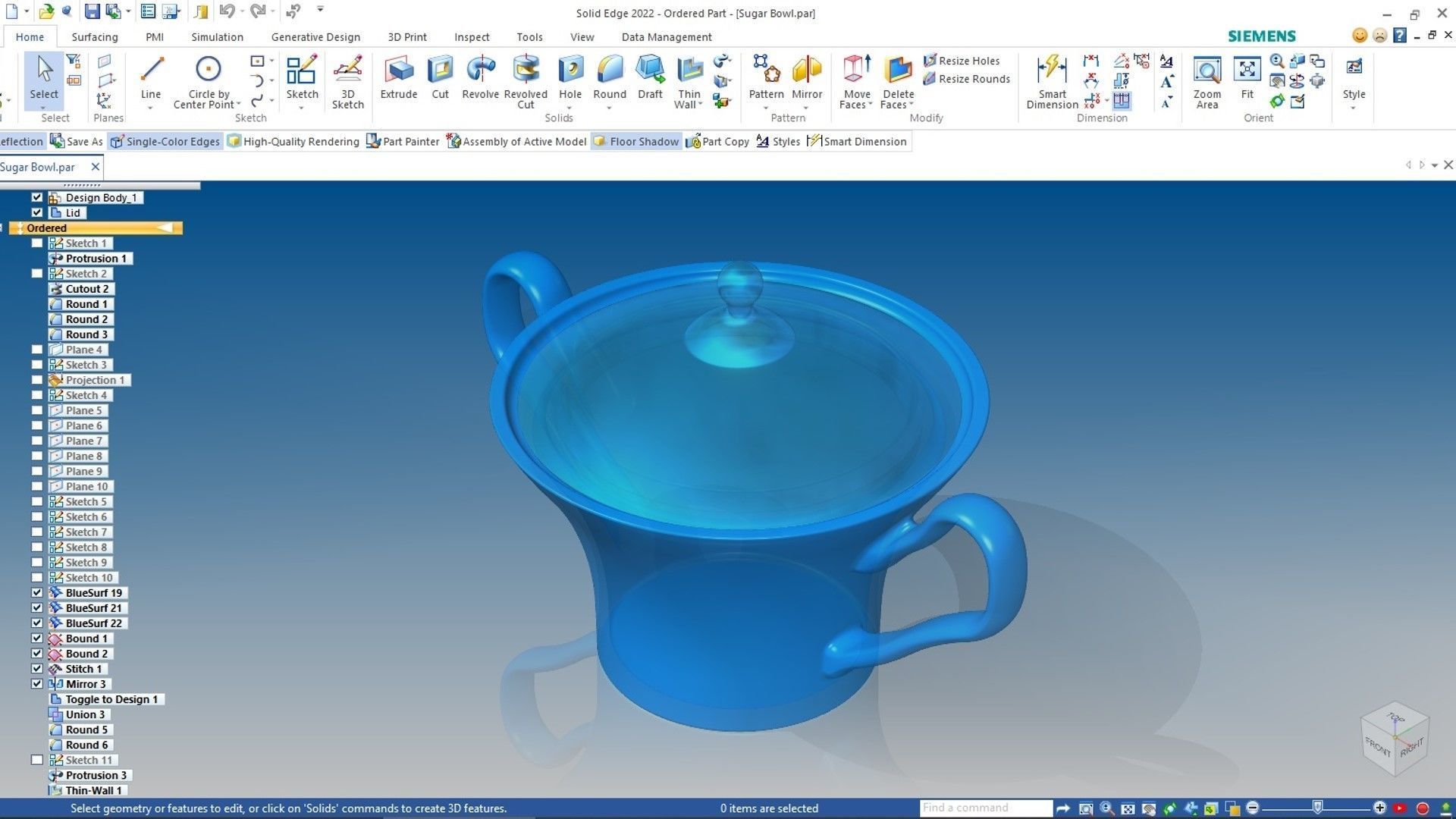 Sugar Bowl 3D print model_12