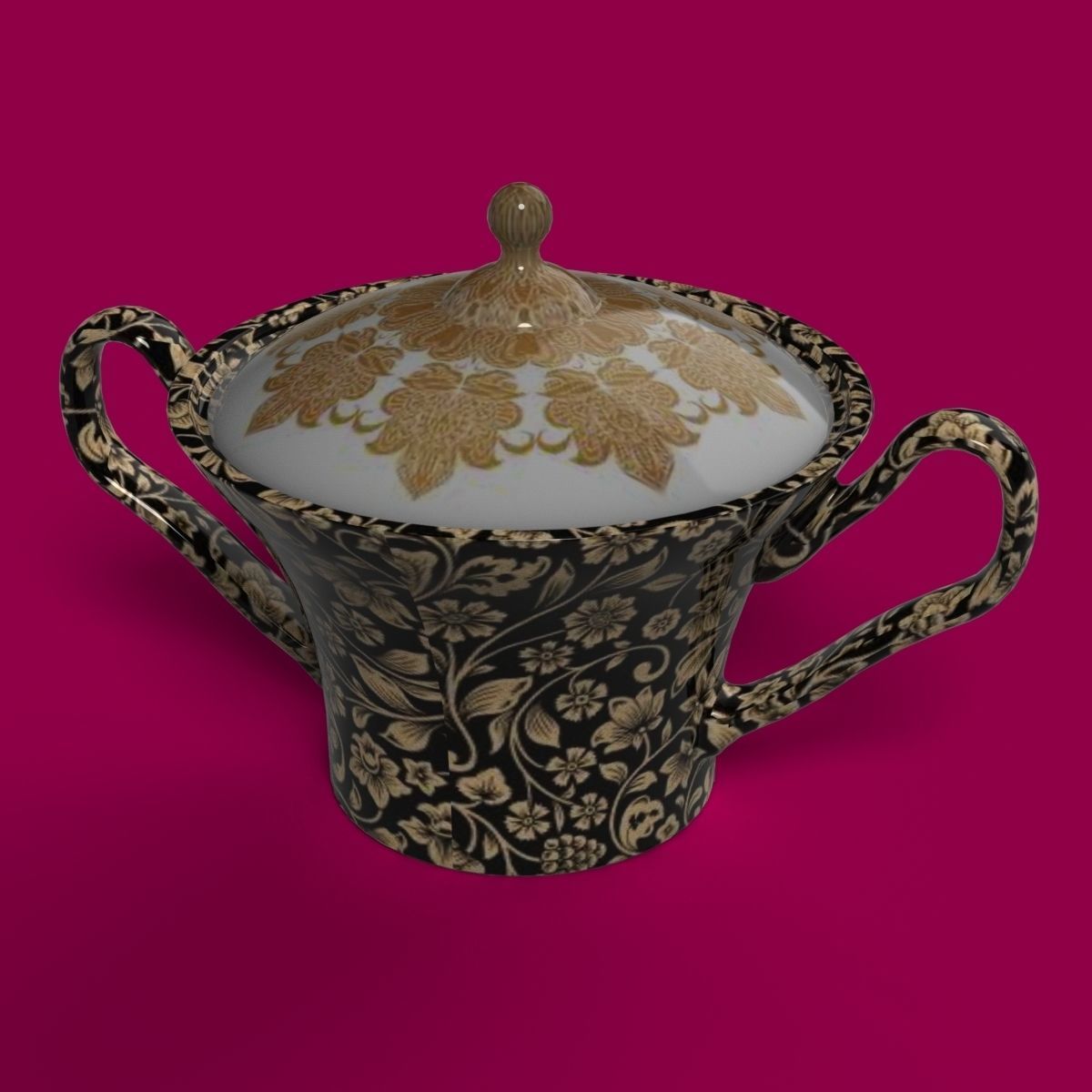 Sugar Bowl 3D print model_4