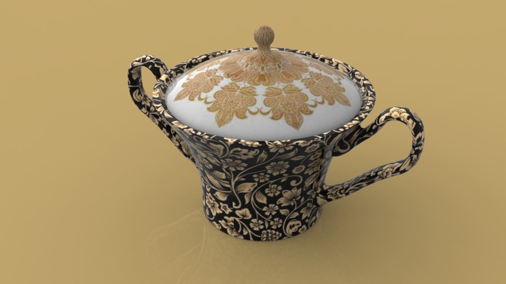 Sugar Bowl 3D print model_1