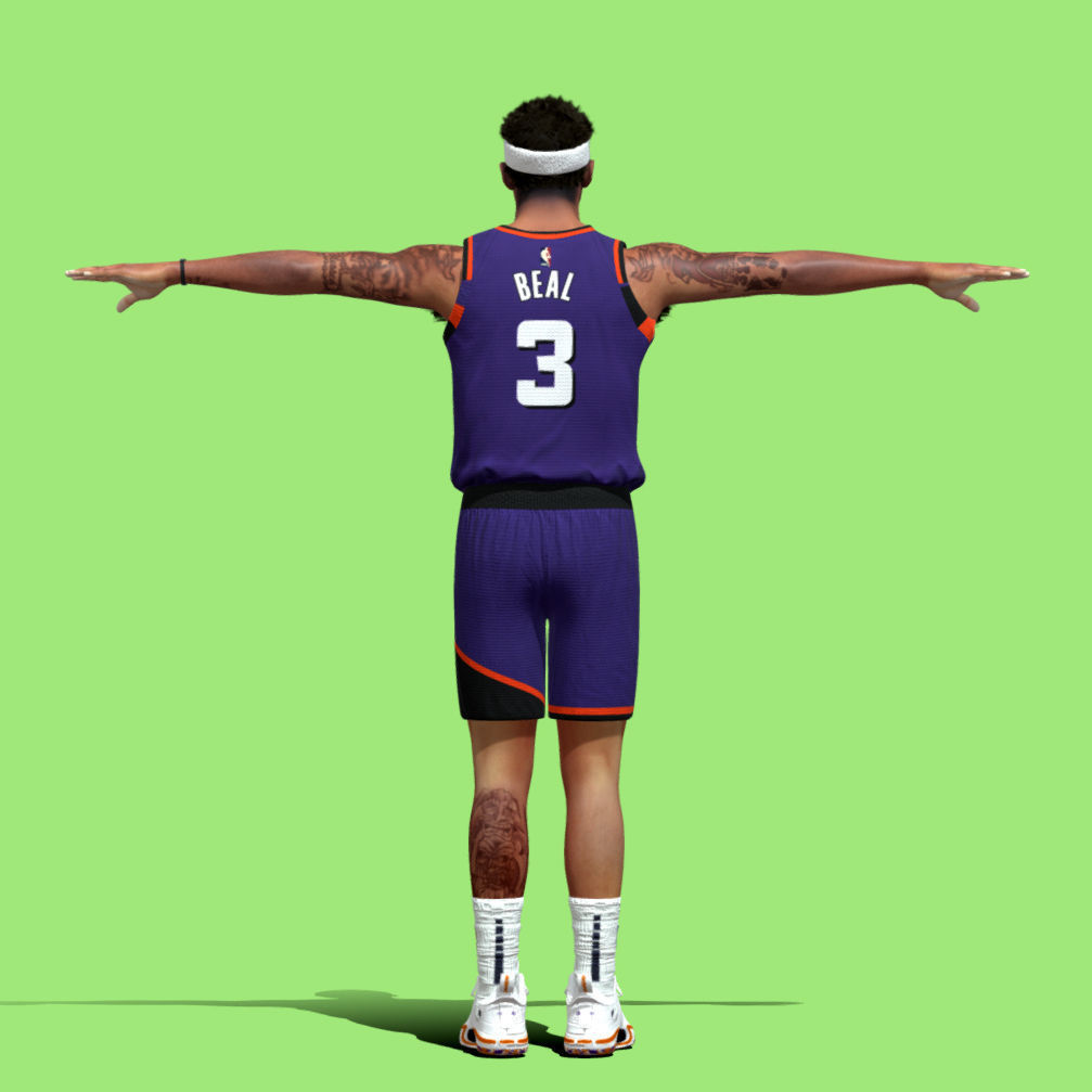 T-Pose Bradley Beal Phoenix Suns NBA 3D model_3