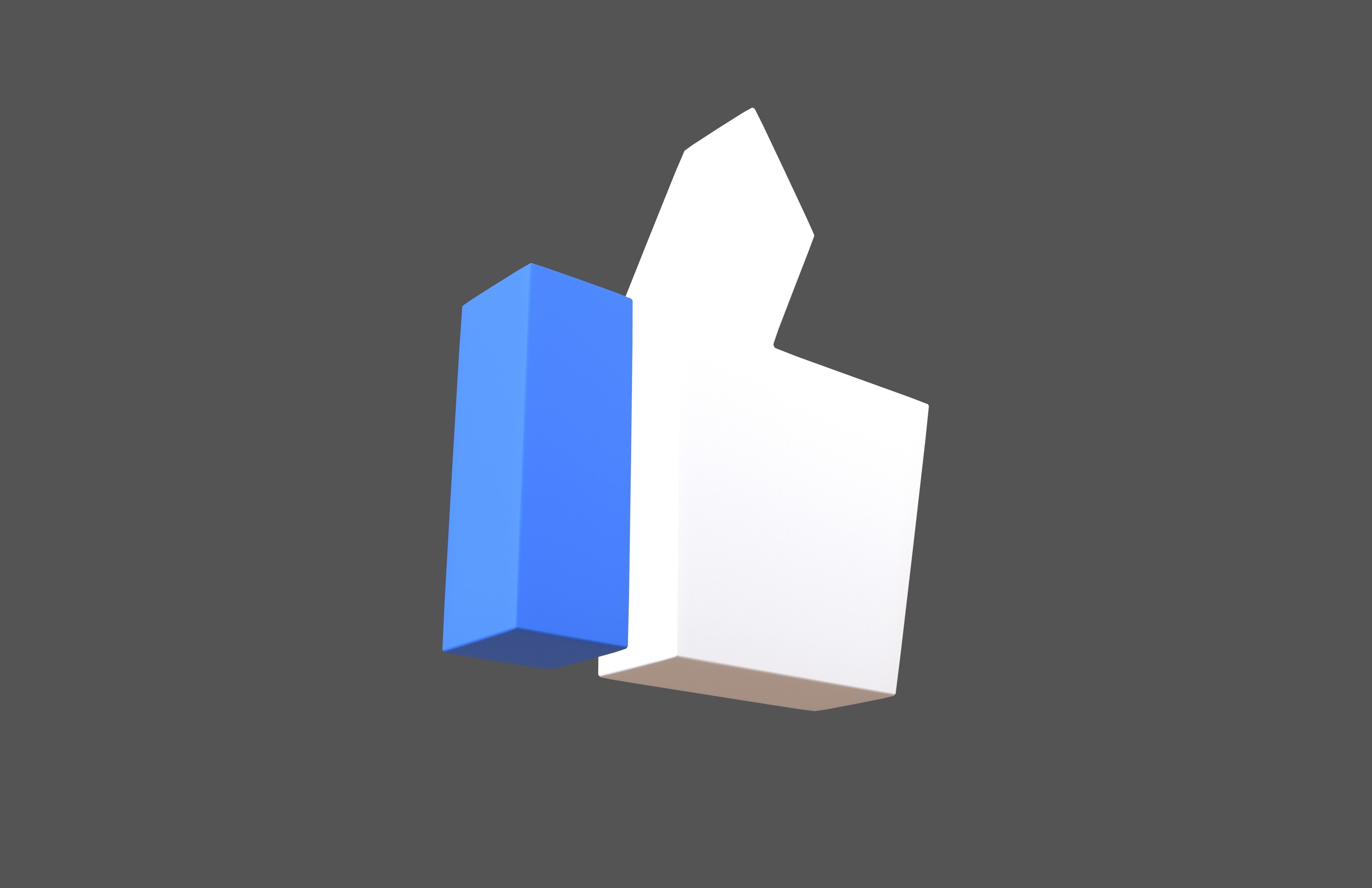 Like Symbol V1 001 Low-poly 3D model_3