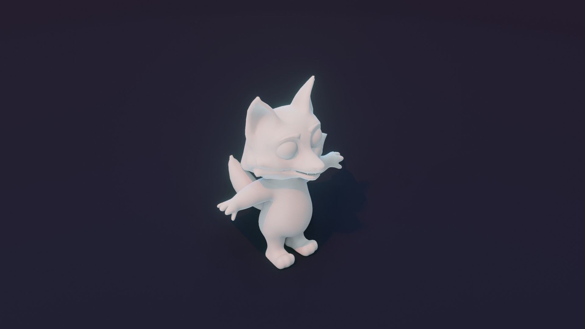 Cartoon Fox Animated and Rigged Base Mesh 3D Model Low-poly 3D model_12