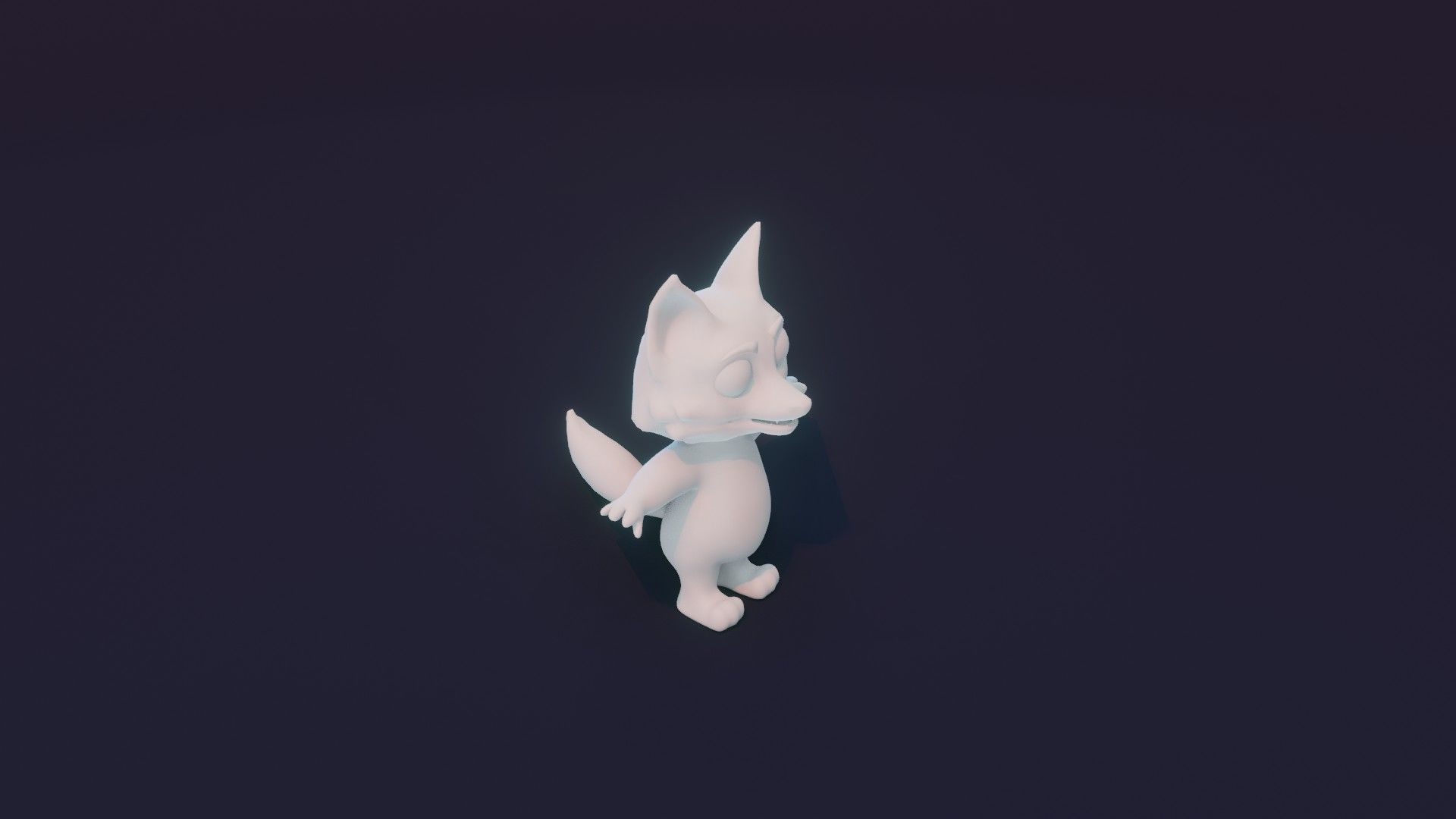 Cartoon Fox Animated and Rigged Base Mesh 3D Model Low-poly 3D model_17