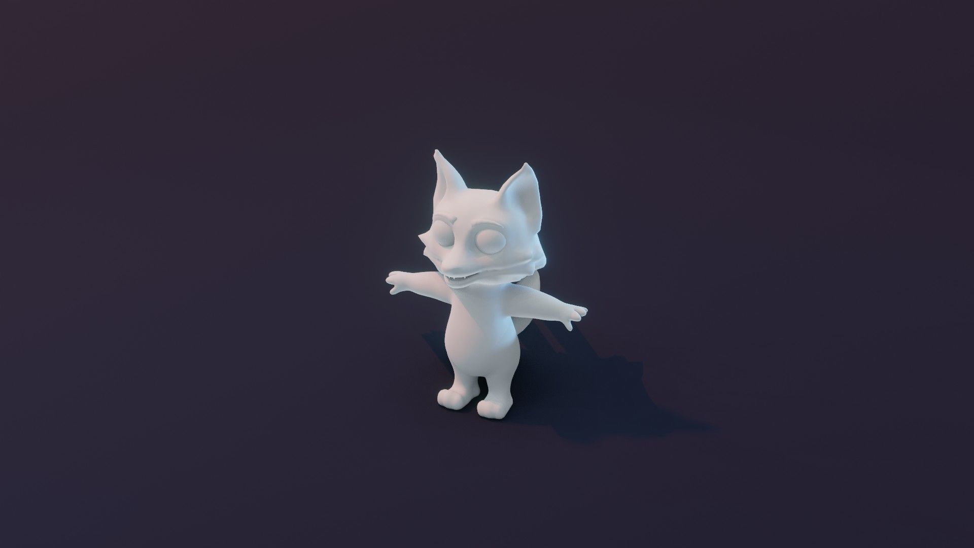 Cartoon Fox Animated and Rigged Base Mesh 3D Model Low-poly 3D model_15