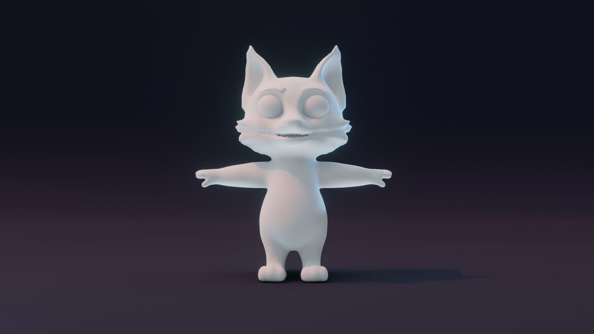 Cartoon Fox Animated and Rigged Base Mesh 3D Model Low-poly 3D model_2