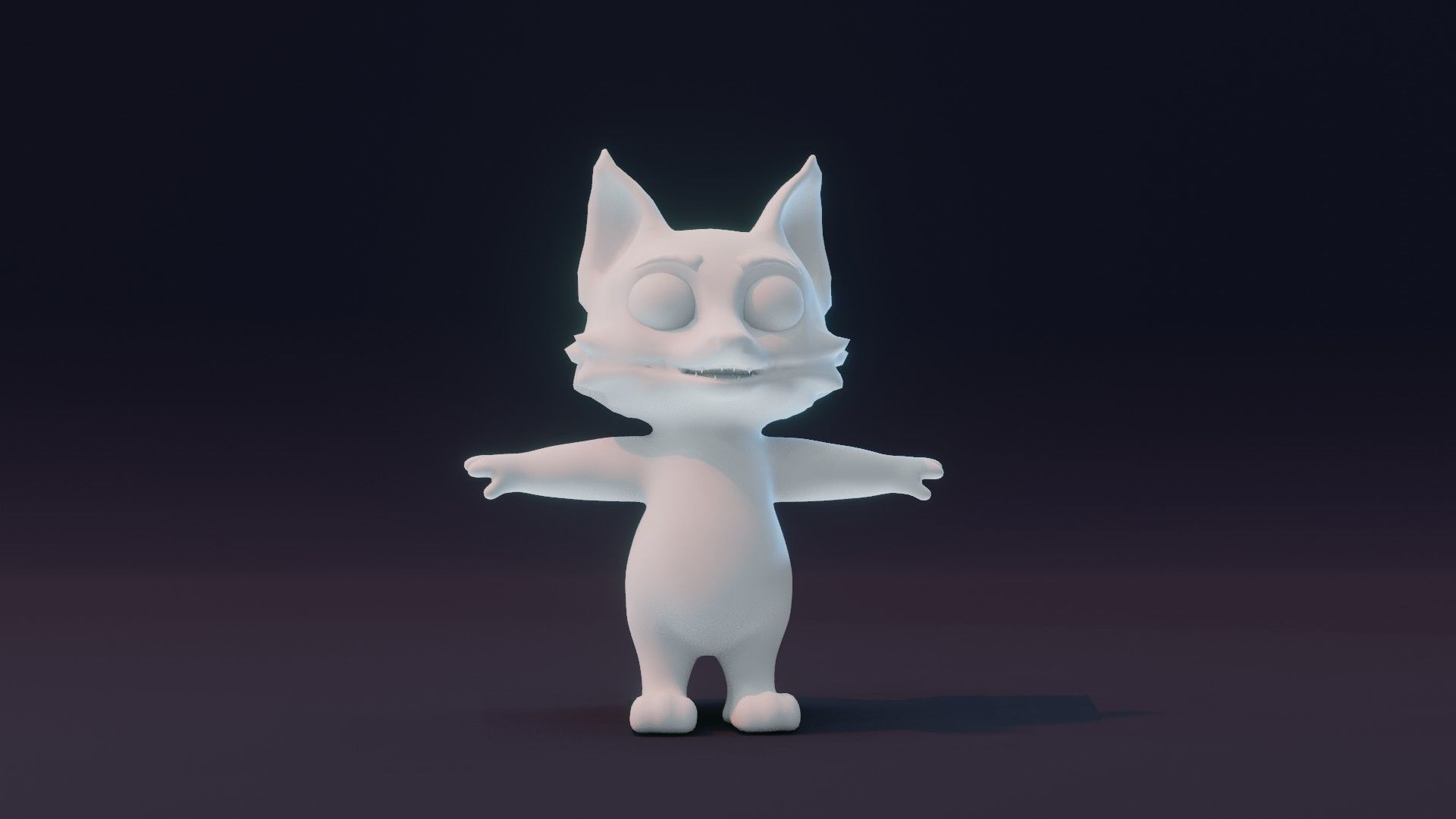 Cartoon Fox Animated and Rigged Base Mesh 3D Model Low-poly 3D model_16