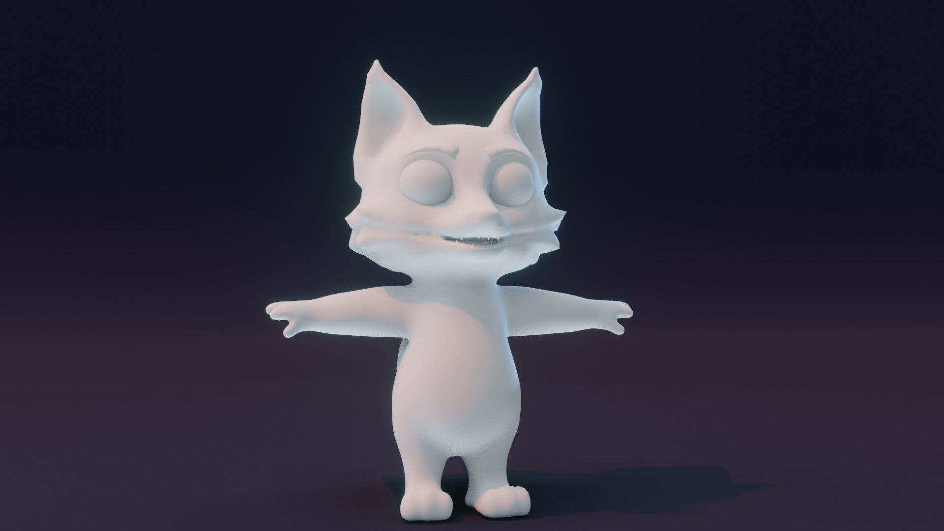 Cartoon Fox Animated and Rigged Base Mesh 3D Model Low-poly 3D model_13