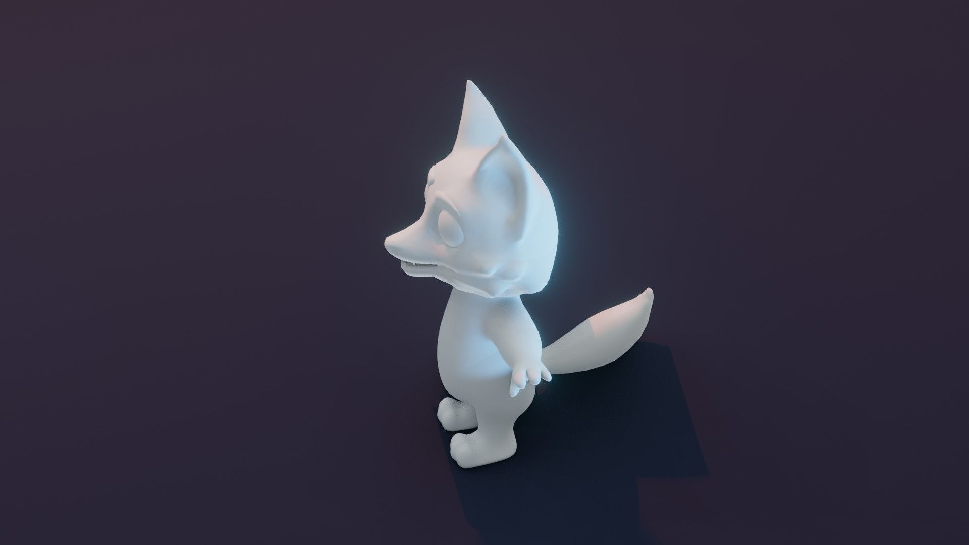 Cartoon Fox Animated and Rigged Base Mesh 3D Model Low-poly 3D model_14